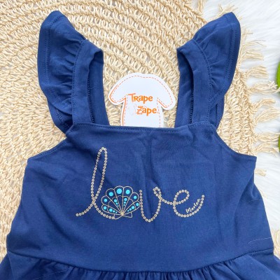 Vestido Love Concha do Mar Marinho
